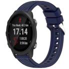 For Garmin Forerunner 245 / 245 Music Stripe Texture Silicone 20mm Watch Band(Midnight Blue) - 1