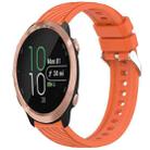 For Garmin Forerunner 645 / 645 Music Stripe Texture Silicone 20mm Watch Band(Orange) - 1