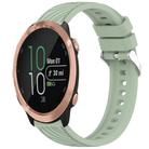 For Garmin Forerunner 645 / 645 Music Stripe Texture Silicone 20mm Watch Band(Light Green) - 1