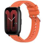 For Amazfit Active Stripe Texture 20mm Silicone Watch Band(Orange) - 1