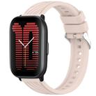 For Amazfit Active Stripe Texture 20mm Silicone Watch Band(Pink) - 1