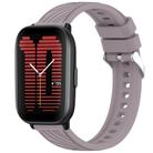 For Amazfit Active Stripe Texture 20mm Silicone Watch Band(Roland Purple) - 1