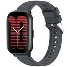 For Amazfit Active Stripe Texture 20mm Silicone Watch Band(Dark Gray) - 1