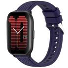 For Amazfit Active Stripe Texture 20mm Silicone Watch Band(Midnight Blue) - 1