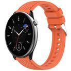 For Amazfit GTR Mini Stripe Texture 20mm Silicone Watch Band(Orange) - 1