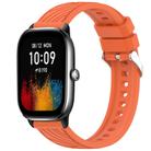 For Amazfit GTS 4 Mini Stripe Texture 20mm Silicone Watch Band(Orange) - 1