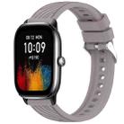 For Amazfit GTS 4 Mini Stripe Texture 20mm Silicone Watch Band(Roland Purple) - 1