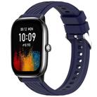 For Amazfit GTS 4 Mini Stripe Texture 20mm Silicone Watch Band(Midnight Blue) - 1