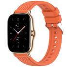 For Amazfit GTS 2 Stripe Texture 20mm Silicone Watch Band(Orange) - 1