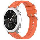 For Amazfit Pop Stripe Texture 20mm Silicone Watch Band(Orange) - 1