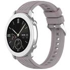 For Amazfit Pop Stripe Texture 20mm Silicone Watch Band(Roland Purple) - 1
