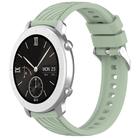 For Amazfit Pop Stripe Texture 20mm Silicone Watch Band(Light Green) - 1