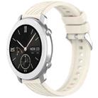 For Amazfit Pop Stripe Texture 20mm Silicone Watch Band(Starlight) - 1
