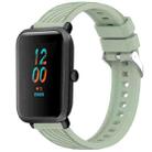 For Amazfit Bip 1S Stripe Texture 20mm Silicone Watch Band(Light Green) - 1