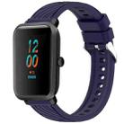For Amazfit Bip 1S Stripe Texture 20mm Silicone Watch Band(Midnight Blue) - 1
