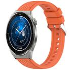 For Huawei Watch GT 3 Pro 43mm Stripe Texture 20mm Silicone Watch Band(Orange) - 1