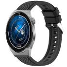 For Huawei Watch GT 3 Pro 43mm Stripe Texture 20mm Silicone Watch Band(Black) - 1