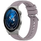 For Huawei Watch GT 3 Pro 43mm Stripe Texture 20mm Silicone Watch Band(Roland Purple) - 1