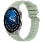 For Huawei Watch GT 3 Pro 43mm Stripe Texture 20mm Silicone Watch Band(Light Green) - 1