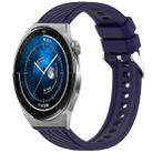 For Huawei Watch GT 3 Pro 43mm Stripe Texture 20mm Silicone Watch Band(Midnight Blue) - 1