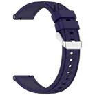For Huawei Watch GT 3 Pro 43mm Stripe Texture 20mm Silicone Watch Band(Midnight Blue) - 2