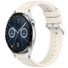 For Huawei Watch GT 3 42mm Stripe Texture 20mm Silicone Watch Band(Starlight) - 1