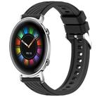 For Huawei Watch GT 2 42mm Stripe Texture 20mm Silicone Watch Band(Black) - 1