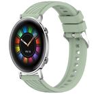 For Huawei Watch GT 2 42mm Stripe Texture 20mm Silicone Watch Band(Light Green) - 1