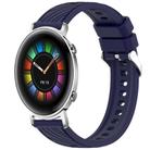 For Huawei Watch GT 2 42mm Stripe Texture 20mm Silicone Watch Band(Midnight Blue) - 1