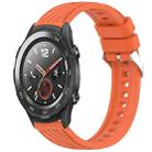 For Huawei Watch 2 Stripe Texture 20mm Silicone Watch Band(Orange) - 1