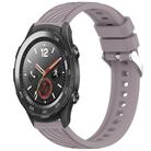 For Huawei Watch 2 Stripe Texture 20mm Silicone Watch Band(Roland Purple) - 1