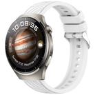 For Huawei Watch GT 4 Pro Stripe Texture 22mm Silicone Watch Band(White) - 1