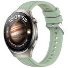 For Huawei Watch GT 4 Pro Stripe Texture 22mm Silicone Watch Band(Light Green) - 1