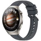 For Huawei Watch GT 4 Pro Stripe Texture 22mm Silicone Watch Band(Dark Gray) - 1