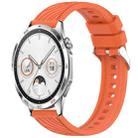 For Huawei Watch GT 4 46mm Stripe Texture 22mm Silicone Watch Band(Orange) - 1