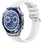 For Huawei Watch Ultimate Stripe Texture 22mm Silicone Watch Band(White) - 1