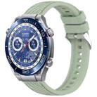 For Huawei Watch Ultimate Stripe Texture 22mm Silicone Watch Band(Light Green) - 1