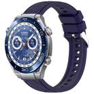 For Huawei Watch Ultimate Stripe Texture 22mm Silicone Watch Band(Midnight Blue) - 1