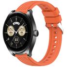 For Huawei Watch Buds Stripe Texture 22mm Silicone Watch Band(Orange) - 1