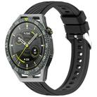 For Huawei Watch GT 3 SE Stripe Texture 22mm Silicone Watch Band(Black) - 1