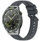 For Huawei Watch GT 3 SE Stripe Texture 22mm Silicone Watch Band(Dark Gray) - 1