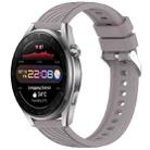 For Huawei Watch 3 Pro New Stripe Texture 22mm Silicone Watch Band(Roland Purple) - 1