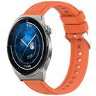 For Huawei Watch GT3 Pro 46mm Stripe Texture 22mm Silicone Watch Band(Orange) - 1