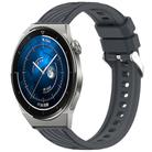 For Huawei Watch GT3 Pro 46mm Stripe Texture 22mm Silicone Watch Band(Dark Gray) - 1