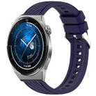 For Huawei Watch GT3 Pro 46mm Stripe Texture 22mm Silicone Watch Band(Midnight Blue) - 1