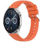 For Huawei Watch GT3 46mm Stripe Texture 22mm Silicone Watch Band(Orange) - 1