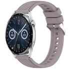 For Huawei Watch GT3 46mm Stripe Texture 22mm Silicone Watch Band(Roland Purple) - 1