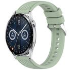 For Huawei Watch GT3 46mm Stripe Texture 22mm Silicone Watch Band(Light Green) - 1