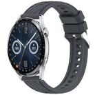 For Huawei Watch GT3 46mm Stripe Texture 22mm Silicone Watch Band(Dark Gray) - 1