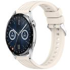 For Huawei Watch GT3 46mm Stripe Texture 22mm Silicone Watch Band(Starlight) - 1